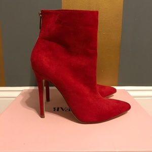 Red heel booties